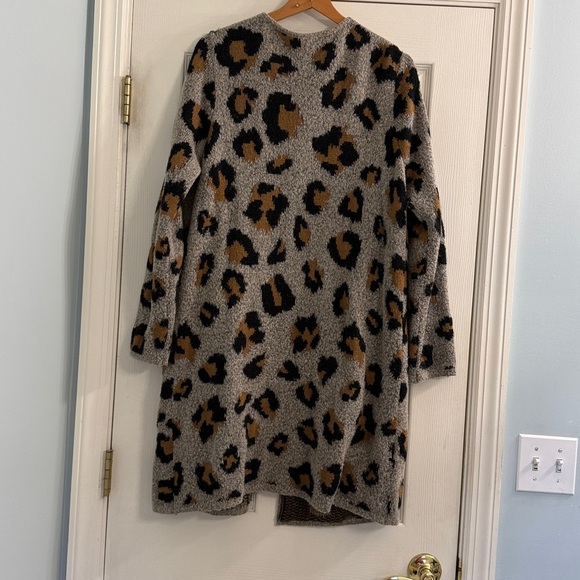 Fortune + Ivy Leopard Print Open Cardigan - Size L - Picture 4 of 6
